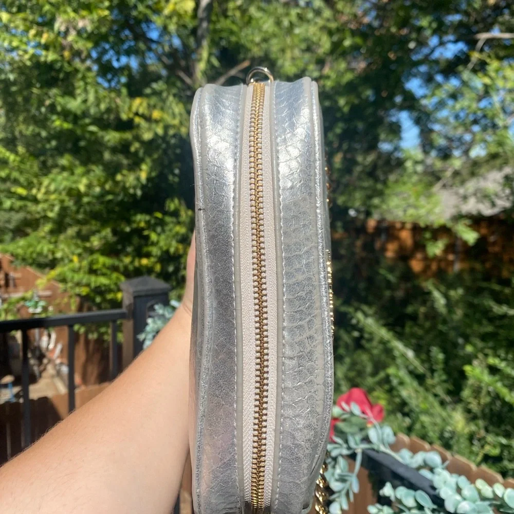 Victoria's Secret Metallic Silver Crossbody Bag - Picture 3 of 5